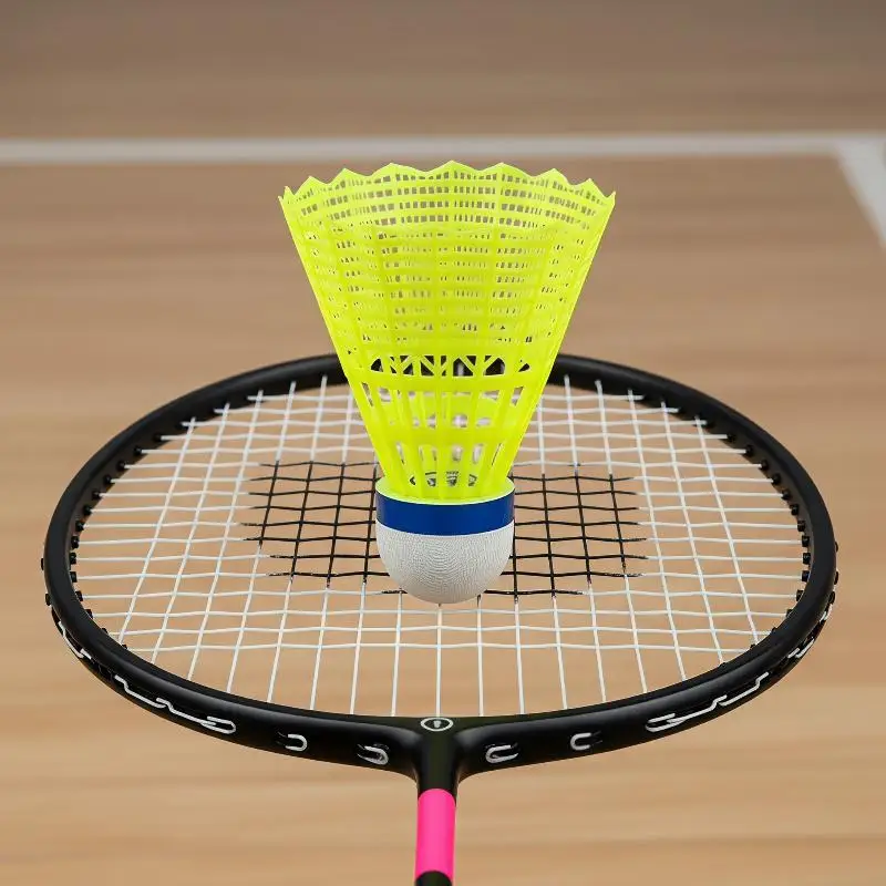 Gelbe, strapazierfähige Badminton-Federbälle aus Nylon, 3/6/12 Stück, für Kinder, Erwachsene, zum Training zu Hause, für Anfänger und zum Üben von Badminton. – Detail 5