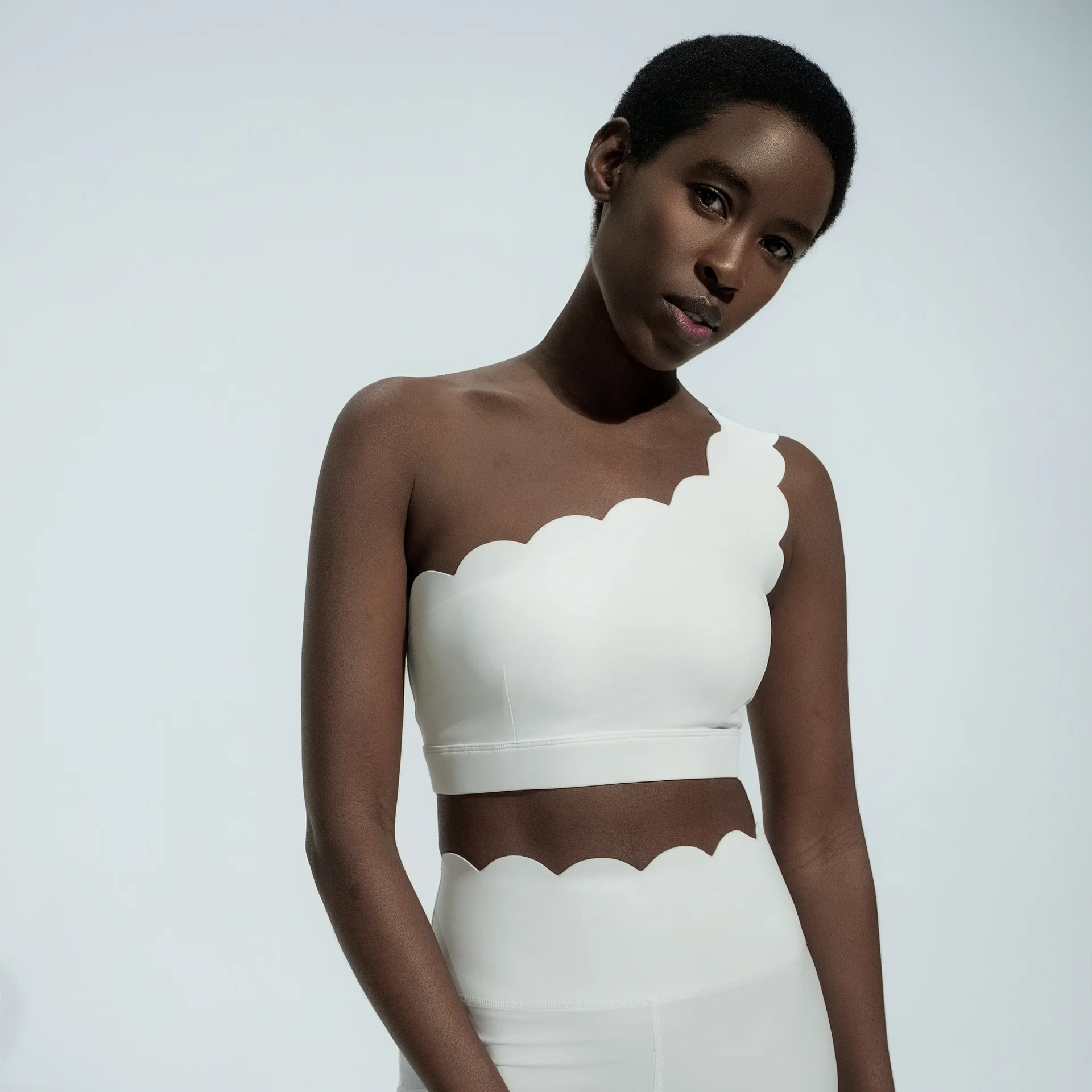 Lace Sloping Shoulder Sports Vest, Sweat Wicking, Slim Fitting, Breathable, Naked, Outdoor Sports Thin Fit, Fitness Suit, Bra