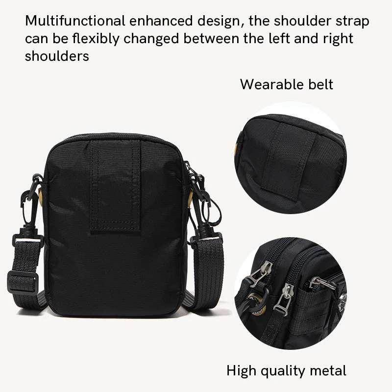 Volunteer Men's Shoulder Bag 2024 Waterproof Oxford Cloth Commuting Phone Sling Bags Man Casual Small Crossbody Bag Men 1837-06