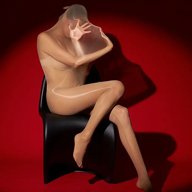 Medias ajustadas brillantes al óleo para todo el cuerpo, saco de dormir, jersey de Bondage para mamá, medias aceitosas de una pieza con todo incluido