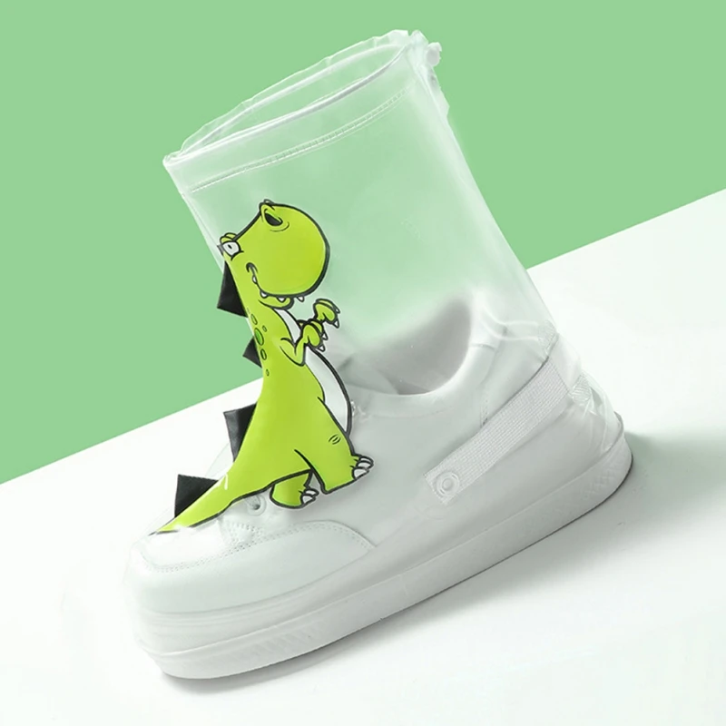 Cute Cartoon Dinosaur Baby Rain Boots Children Water Shoes Transparent Kids Toddler Raincoat for Boy Girl Waterproof Boots Shoes