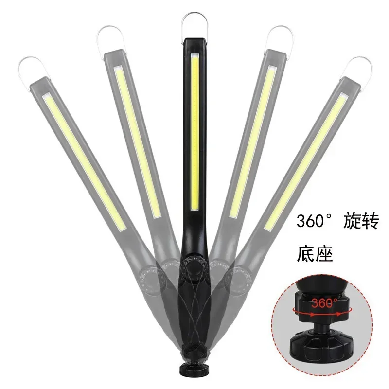 USB Rechargeable COB LED Work Light Portable Magnetic Cordless Inspection Light For Car Repair Home Workshop Emergency