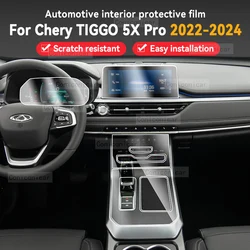 For CHERY TIGGO 5X Pro 2022-2024 Car Panel Film Dashboard Protective Sticker Interior Anti-Scratch Film Accessories