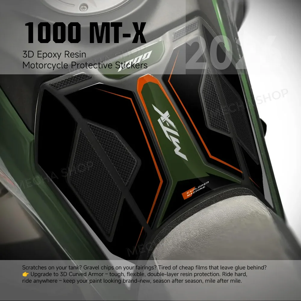 For CFMoto 1000 MT-X 2026 1000MTX Tank Pad 3D Epoxy Decal Waterproof Kit Motorcycle Protection