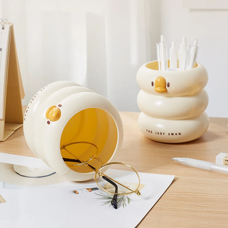 Круглый дизайнерский держатель для ручек, большой емкости, контейнер для хранения карандашей и кистей, пластиковый канцелярский Настольный органайзер, подарок для детей