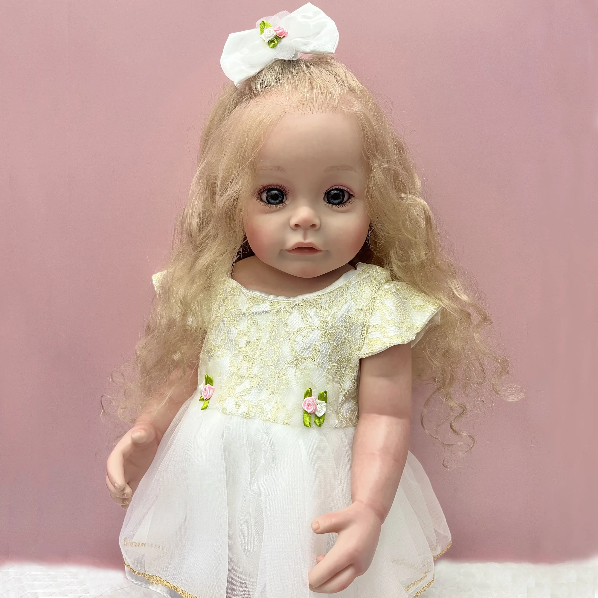 22 Inch Sue-sue Reborn Doll Full Body Soft Vinyl Newborn Baby Doll Waterproof Toys Birthday Gifts куклы для девочек