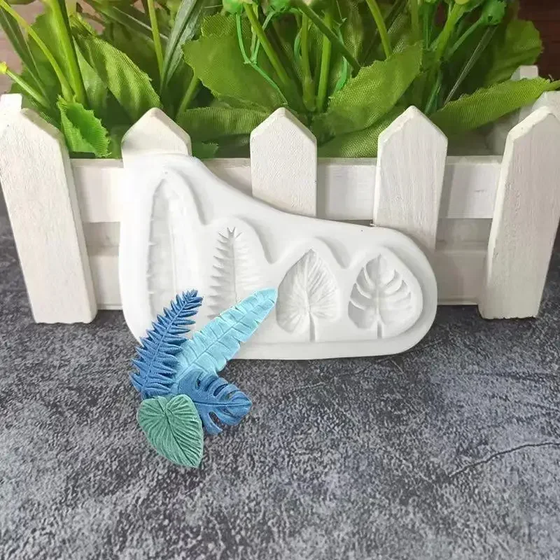2026 New Leaves Cake Mould Silicone Mold Chocolate Candy Baking Fondant Cake Decorating Tools Fan Shaped Resin Kitchen Tools