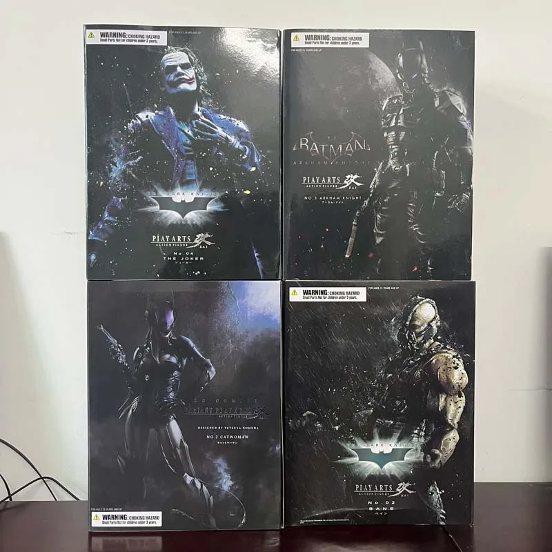 PLAY ARTS The Dark Knight Rises Catwomen Bane Bruce Wayne Joker Action Figure Selina Kyle Model Toys Collection Doll Desk Decor