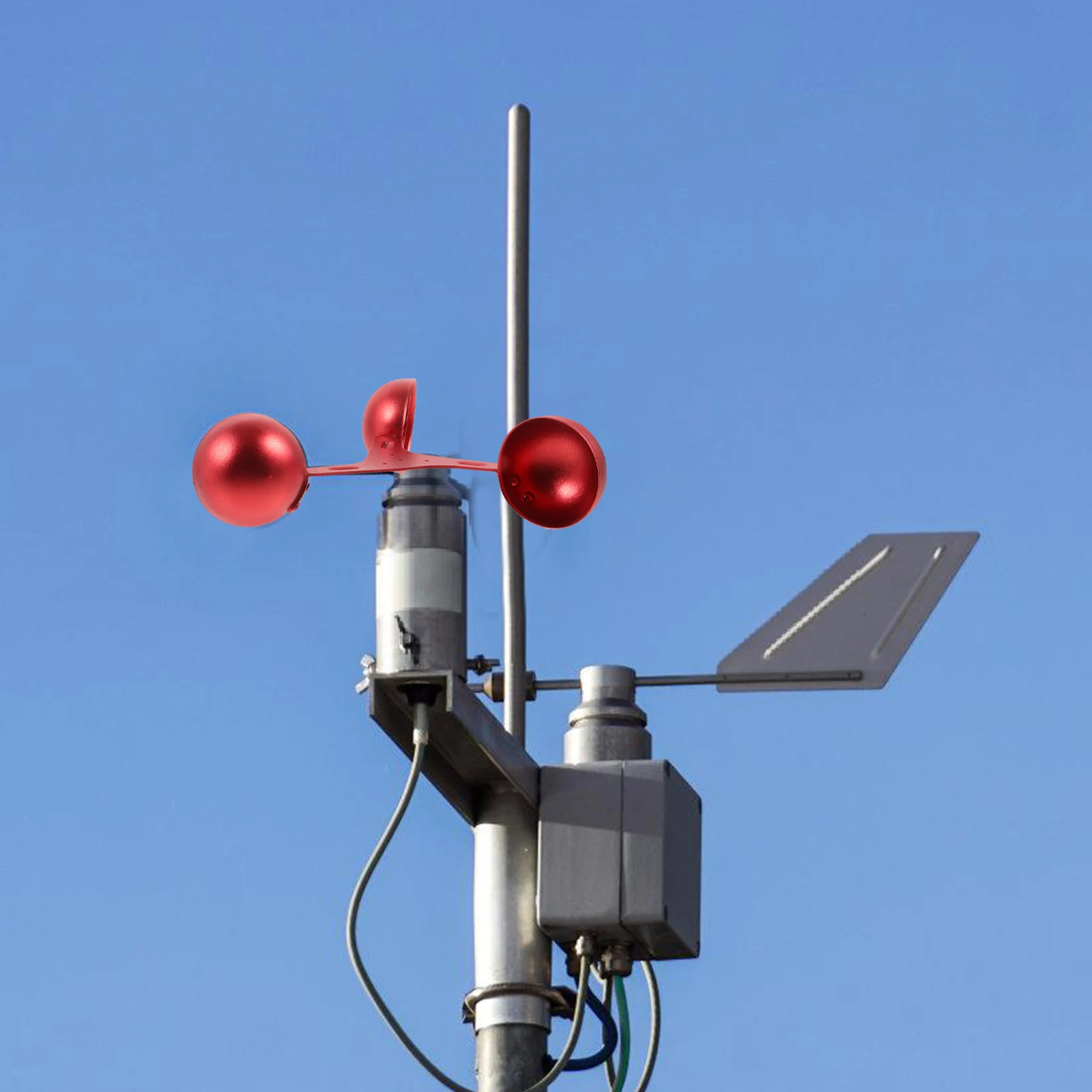 

Sensor Anemometer Cups 200mm Red Replacement Aluminum Alloy Measurement Device Meter
