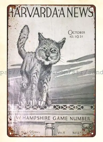 garage shop indoor wall  art 1931 college Football Program metal tin sign