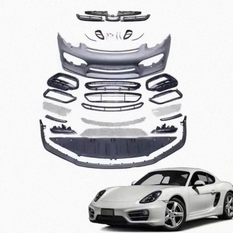 Hot Sale 2012-2016 Cay-man Box-ster 981 for GT4 Body Kit Front Bumper & Rear Diffuser Made of Durable PP Material