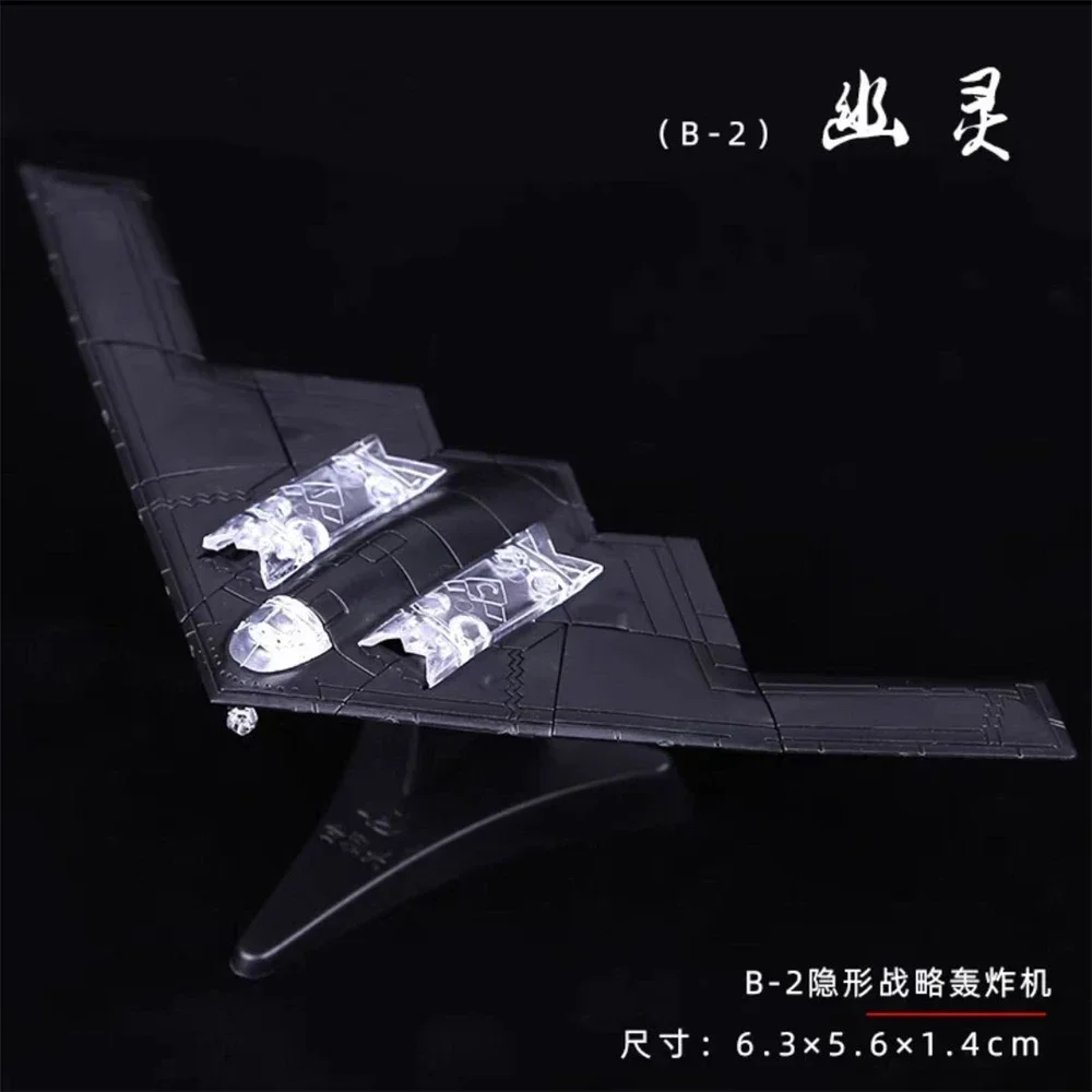 Mini Puzzle Building Toys Desktop Ornaments Spirit US Air Force B-2 Bomber Assembly Airplane Plastic Military Model