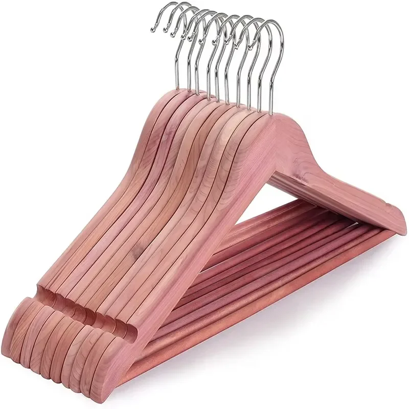 Custom Wooden Cedar Hangers for Kids Suits Coats Skirts Pants Retail Store Boutique Display High Quality Clothes Rack
