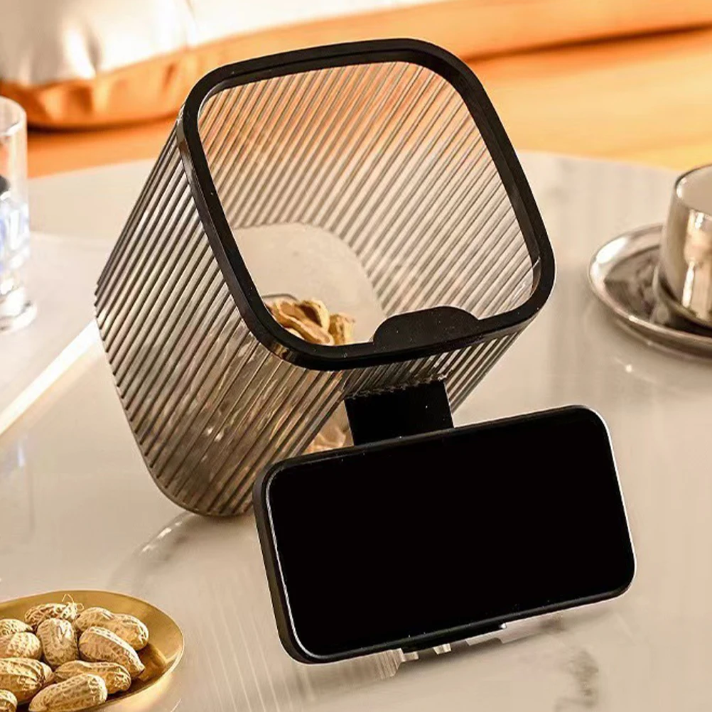

Desktop Trash Can Phone Holder for Bedroom Office Home Hotel School Waste Bins Storage Basket Plastic Trash Bracket Mini Rubbish