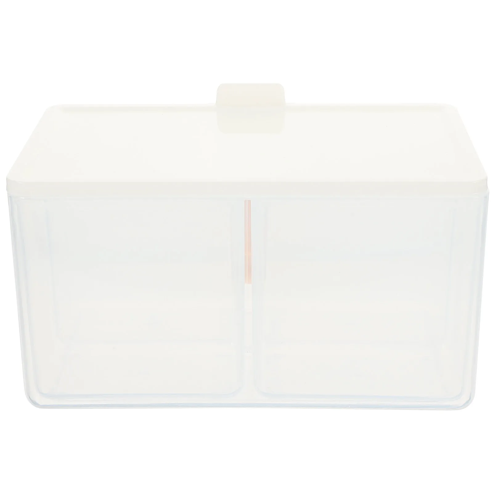 

1 Set Waterproof Swab Storage Box Lidded Makeup Cotton Organizer Desktop Holder Break Resistant Smooth Edges Practical Vanity