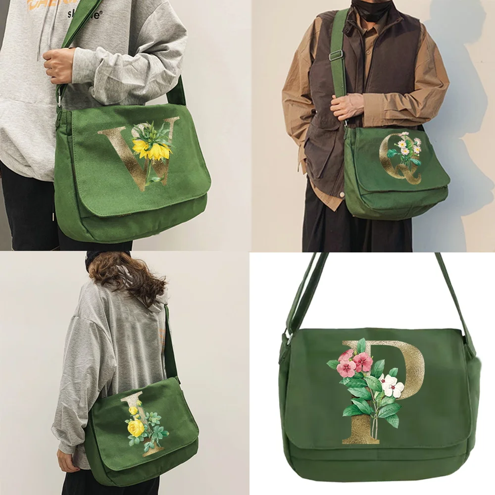 bolsas-de-ombro-de-grande-capacidade-em-lona-verde-para-uso-casual-e-viagens-modelo-mensageiro-bolsa-transversal-feminina-com-estampa-de-flor-dourada-e-serie-de-nomes-personalizados