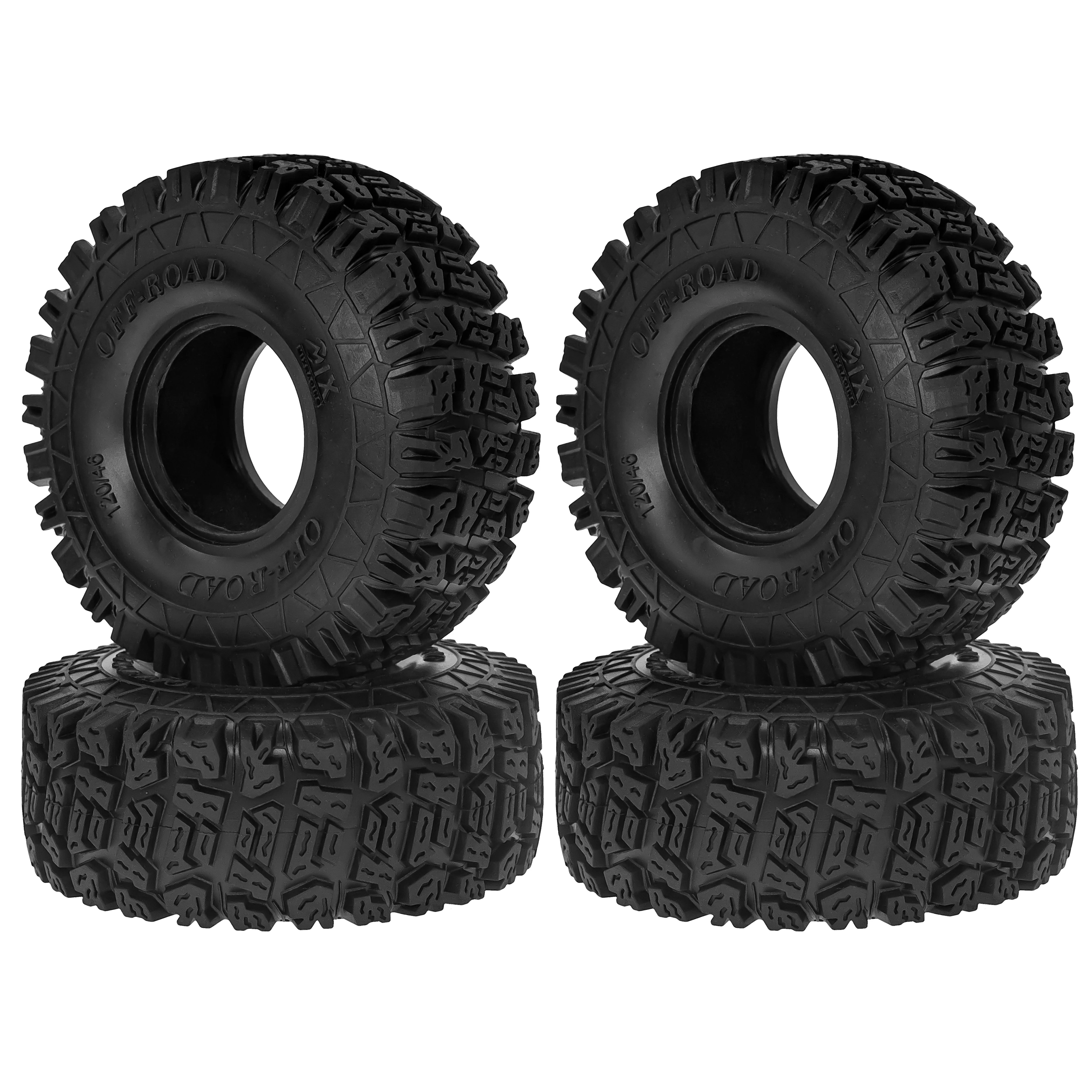 

4 PCS 120mm 1.9-inch rubber tires suitable for 1/10 remote control climbing RC Car Axial SCX10 II III 90046 Traxxas Redcat Gen8