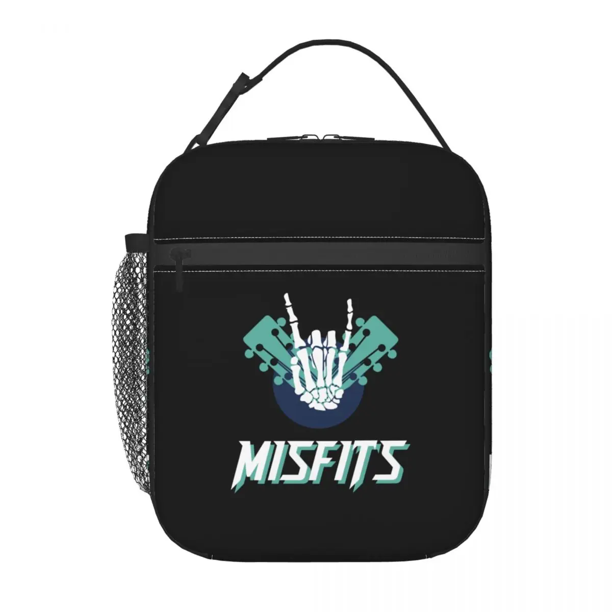 Rock Band Misfits Skull Insulated Lunch Tote Bag Heavy Metal Portable Thermal Cooler Food Lunch Box Outdoor Camping Travel