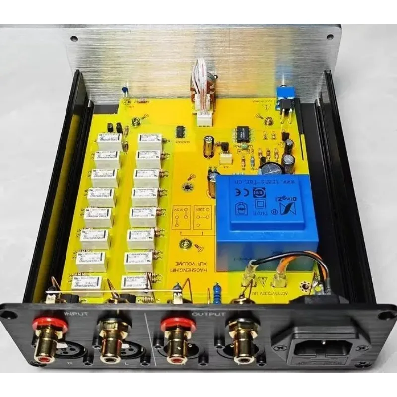 Latest High Accuracy Relay Volume Controller Balanced Potentiometer Passive Preamp XLR Volume Control 0.1%