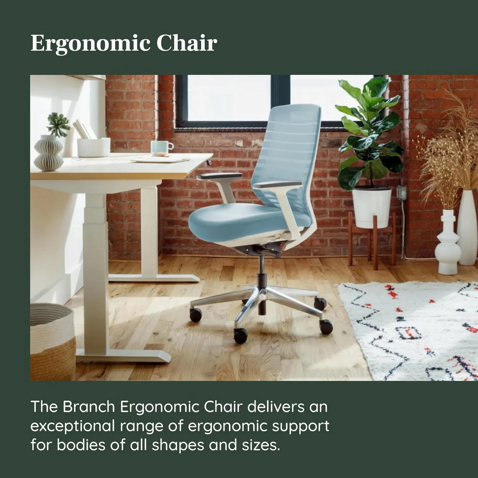 US  Ergonomic Chair - A Versatile Desk Chair with Adjustable Lumbar Support, Breathable Mesh Backrest, and Smooth