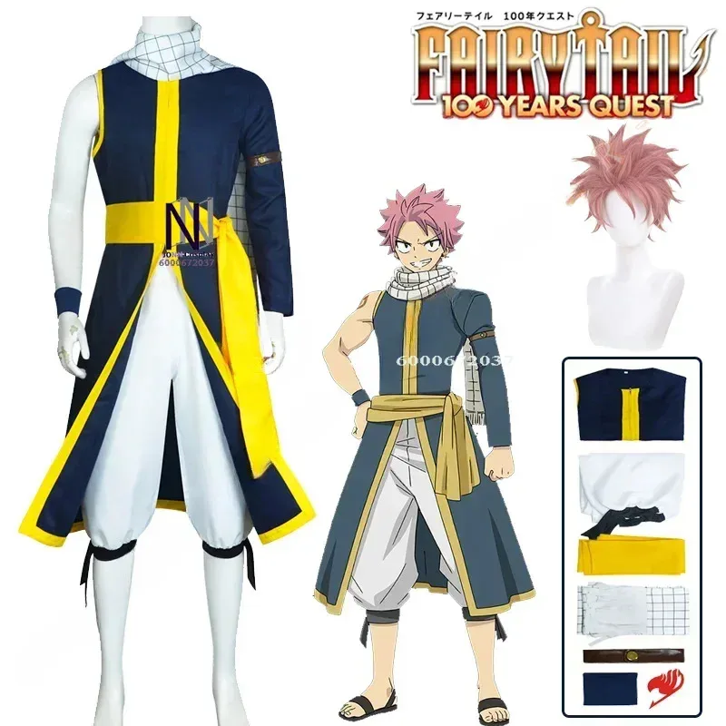 Аниме Нацу Драгнил Косплей Костюм Парик Fairy Tail 100-летний квест Саламандра Униформа Наклейки Шарф Хэллоуин Вечеринка Мужчины Женщины Аниме Нацу Драгнил Косплей Костюм Парик Fairy Tail 100-летний квест Саламандра Униформа Наклейки Шарф Хэллоуин Вечеринка Мужчины Женщины