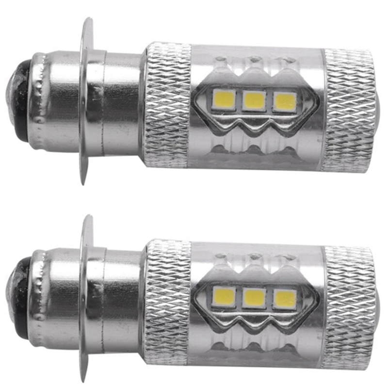 2 Piece P15D-1/H6M 80W Fog Light Bulb Auto Indicator Lamp 6000K Auto LED Parking 12V Replace Xenon Light