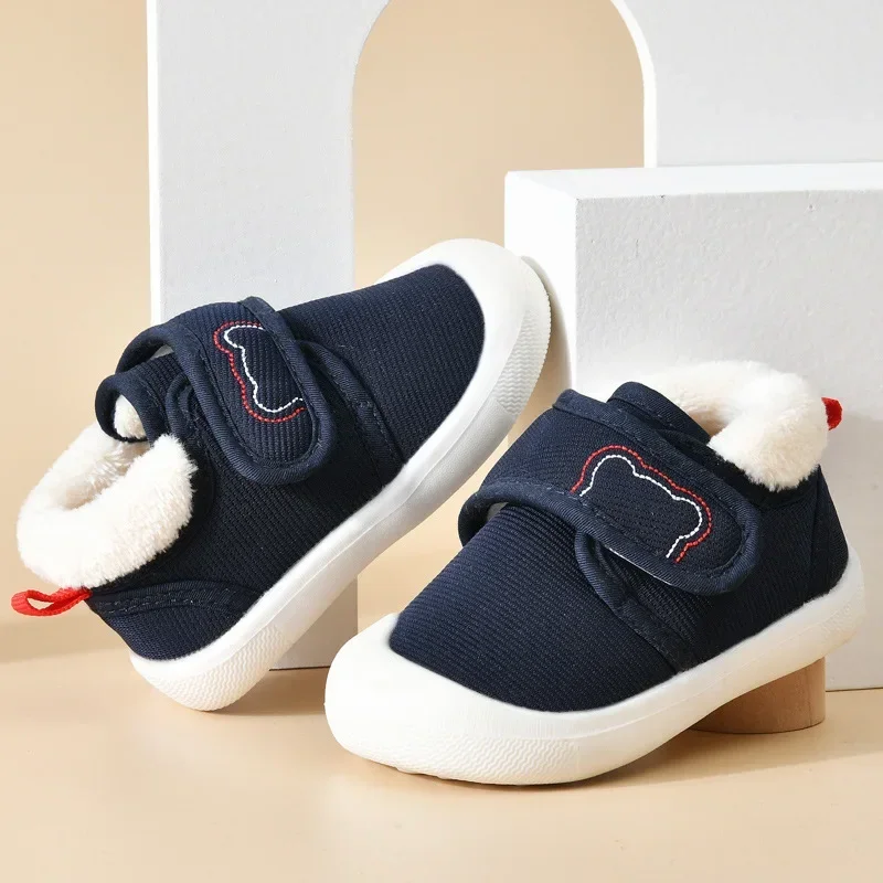 Child Shoe Baby Girl Walking Shoe Winter Plush Baby Shoe Soft Soled Baby Boy Casual Shoes Non Slip Babys Cotton Shoes Zapatillas