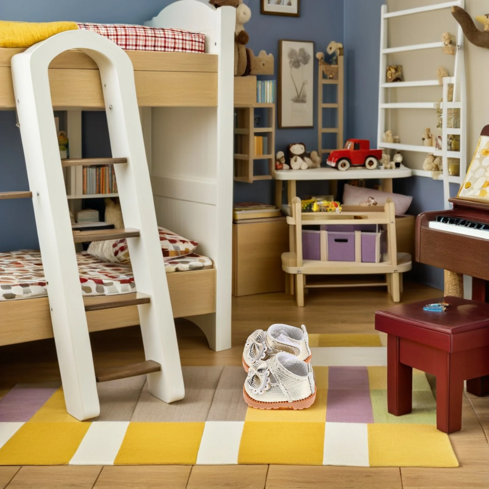 

1 Pair Princess Shoe Accessories For 17 Cm Cute Mini Shoes Dress Up Pretend Play Realistic Shoes Replacement Accessories