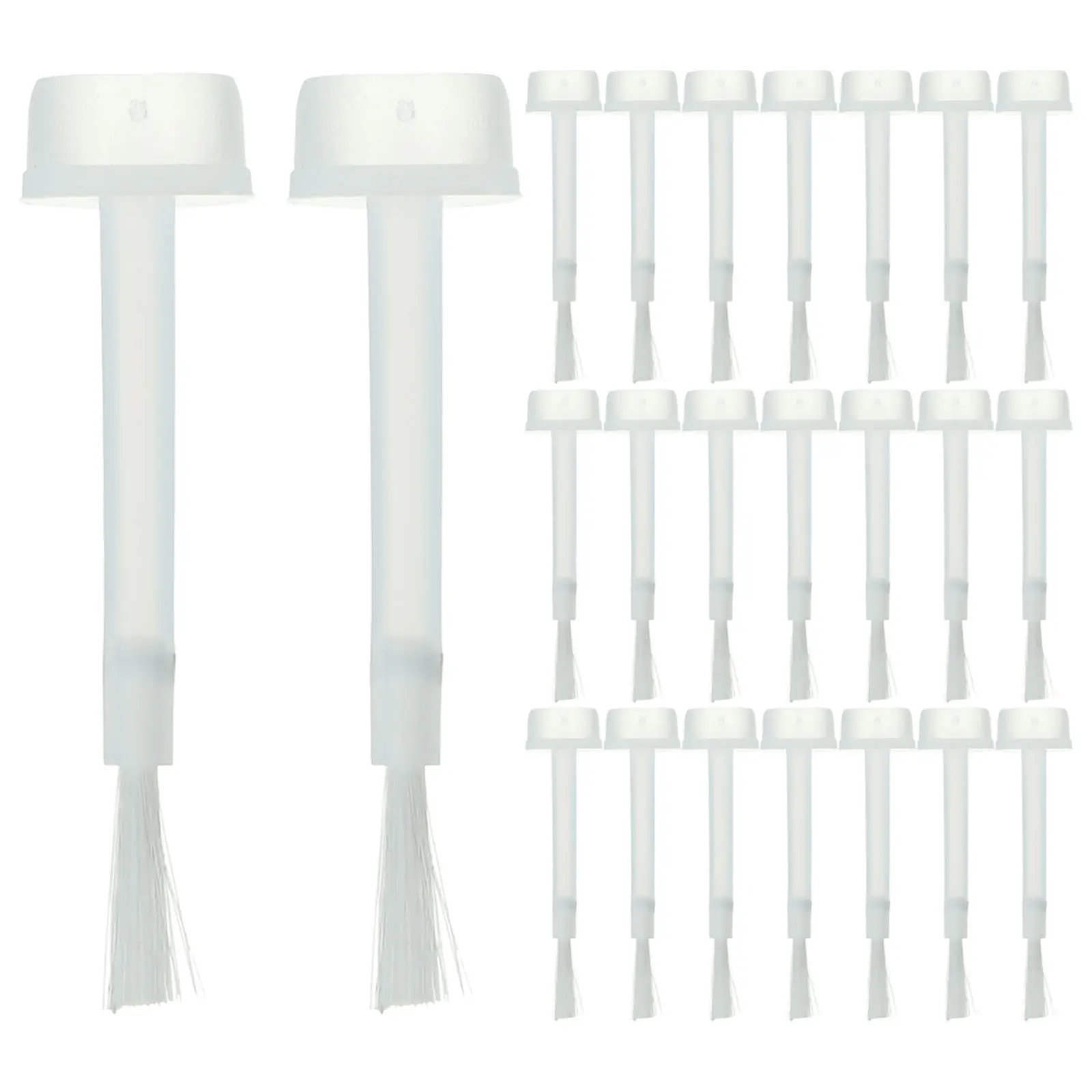 200 قطعة من رؤوس استبدال فرشاة الأظافر المستديرة الطويلة، شعيرات مرنة ناعمة لأدوات تطبيق طلاء الأظافر الفعالة