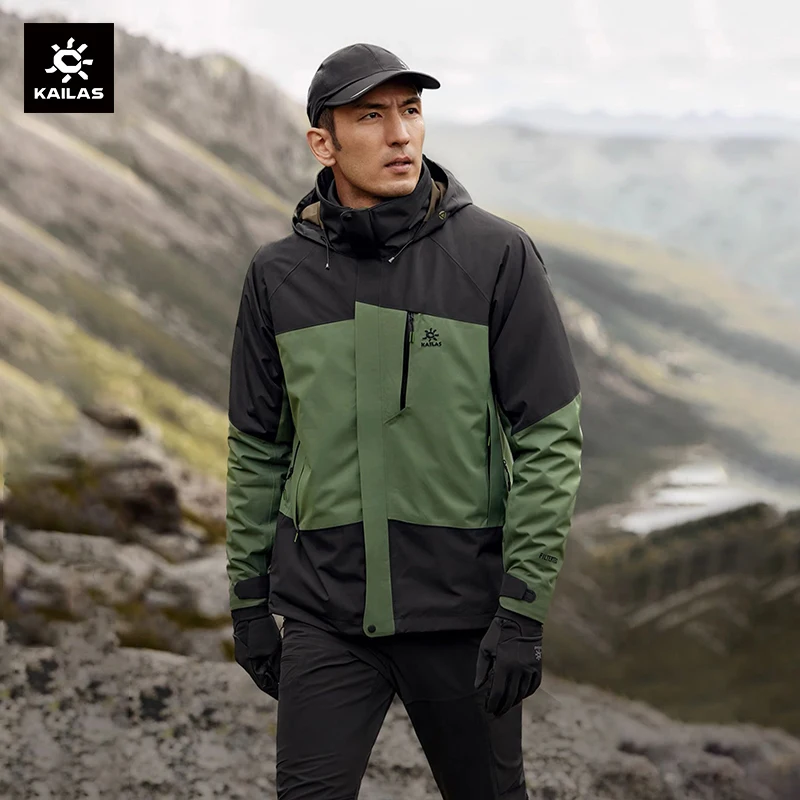 

KAILAS 3 In 1 Outdoor Jackets Fleece Warm for Men Windproof Waterproof Windbreaker Outdoor Sports Hooded Charge Coats KG2331107