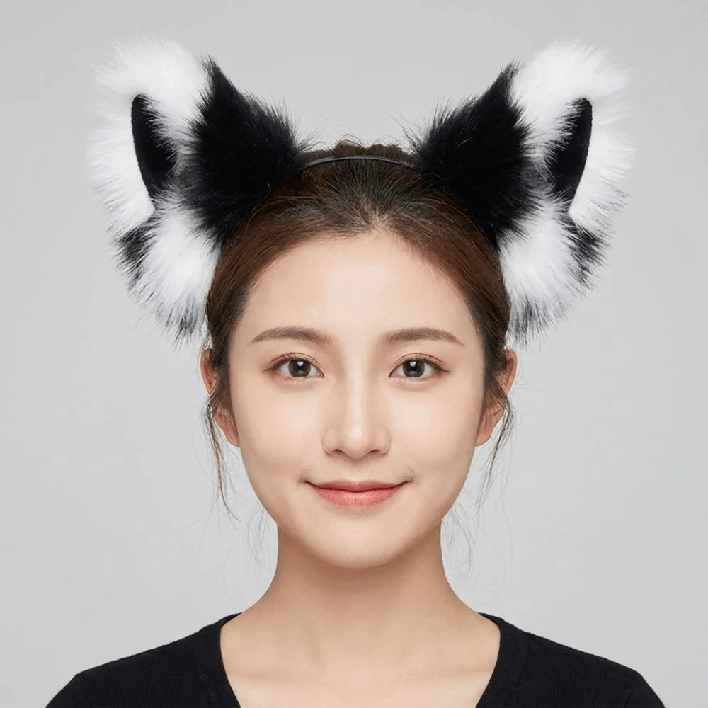 Fashion Anime Cat Ears Headband Lolita Animals Hair Band Three-dimensional JK Furry Cosplay Headwear Halloween