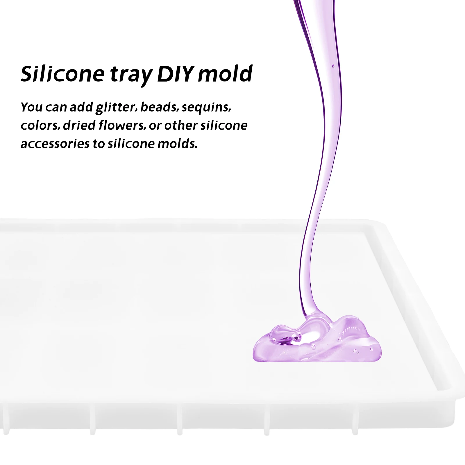 

s Silicone Epoxy Resin Crafts Jewelry Diy Tray Making Mold Smooth Non Stick Jewelry Tray Mold DIY Home Office Use