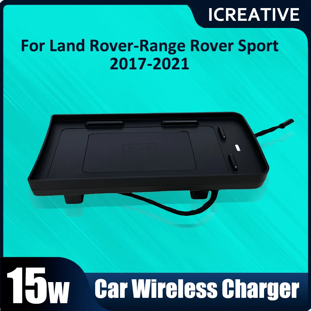 15 W kabelloses Auto-Schnellladegerät für Land Rover Range Rover Sport 2014 2013–2022, Auto-Ladegerät, Handy-Ladegerät, Ladehalter