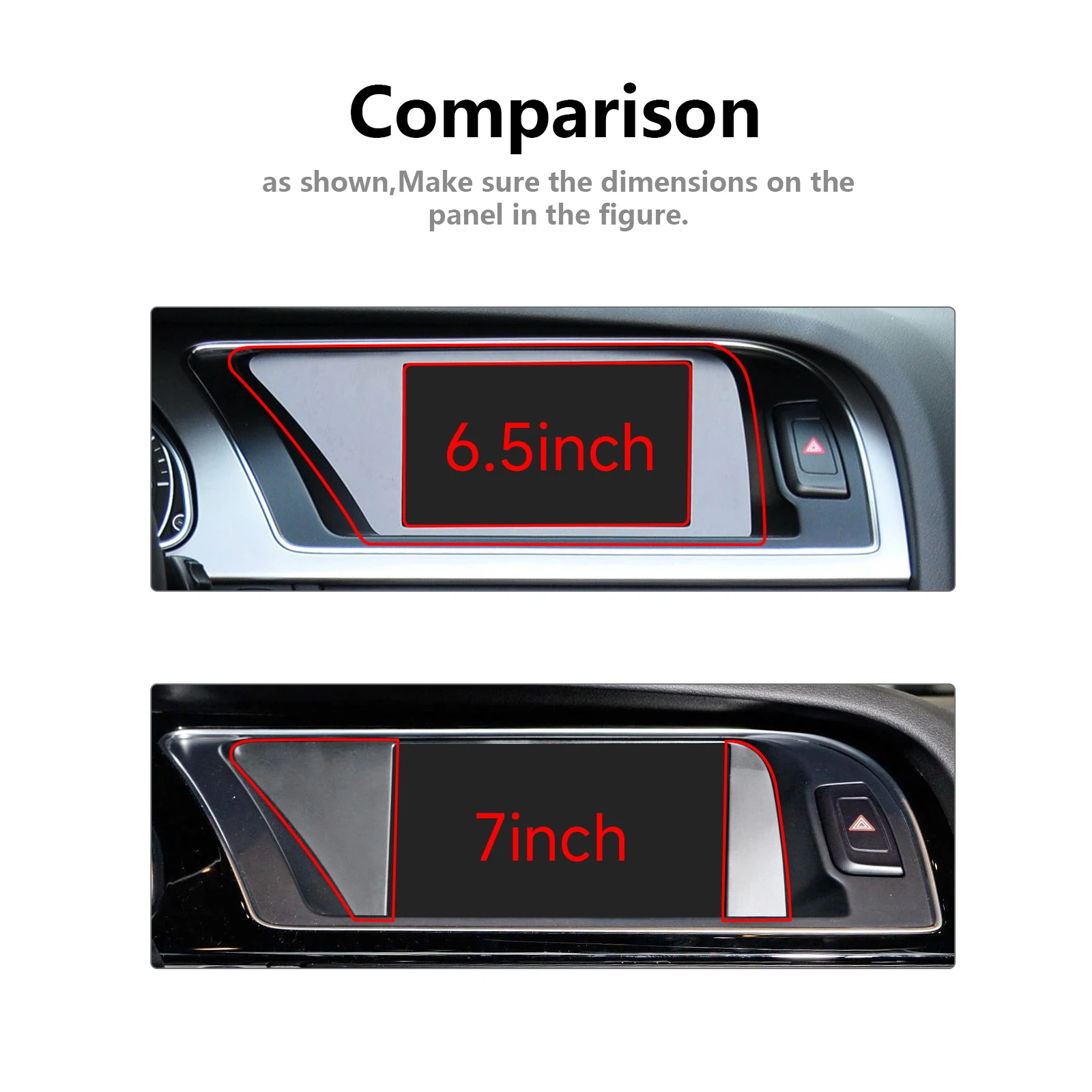 For Audi A4 S4 RS4 A5 S5 RS5 (2007-2016) Car Center Console Navigation Display Screen Panel, Carbon Fiber Interior Stickers view 2