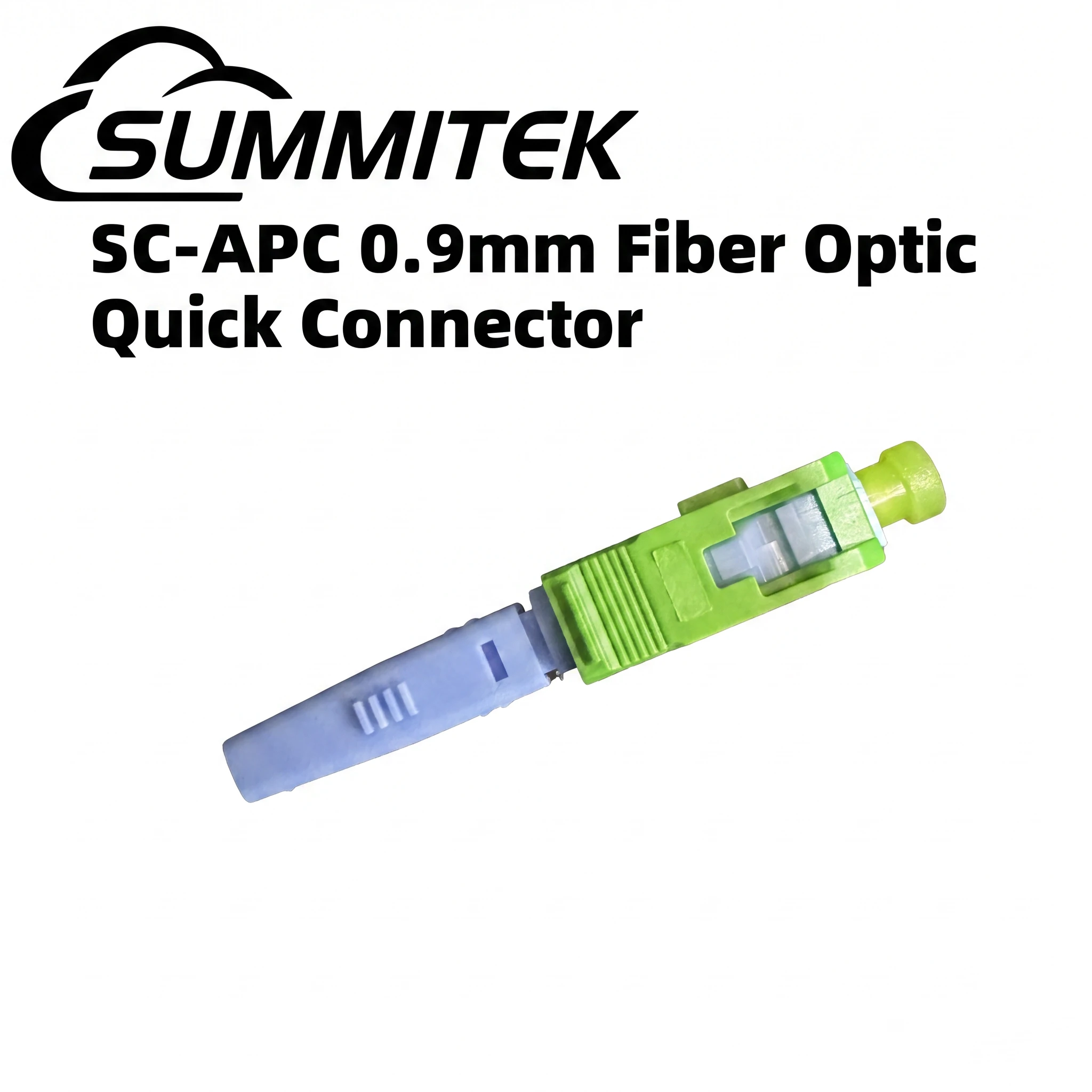 Summitek SC Fiber Optic Cold Splicing Connector Carrier-grade SC APC 0.9 Optical Fiber Quick Connector for 0.9 Optical Cable