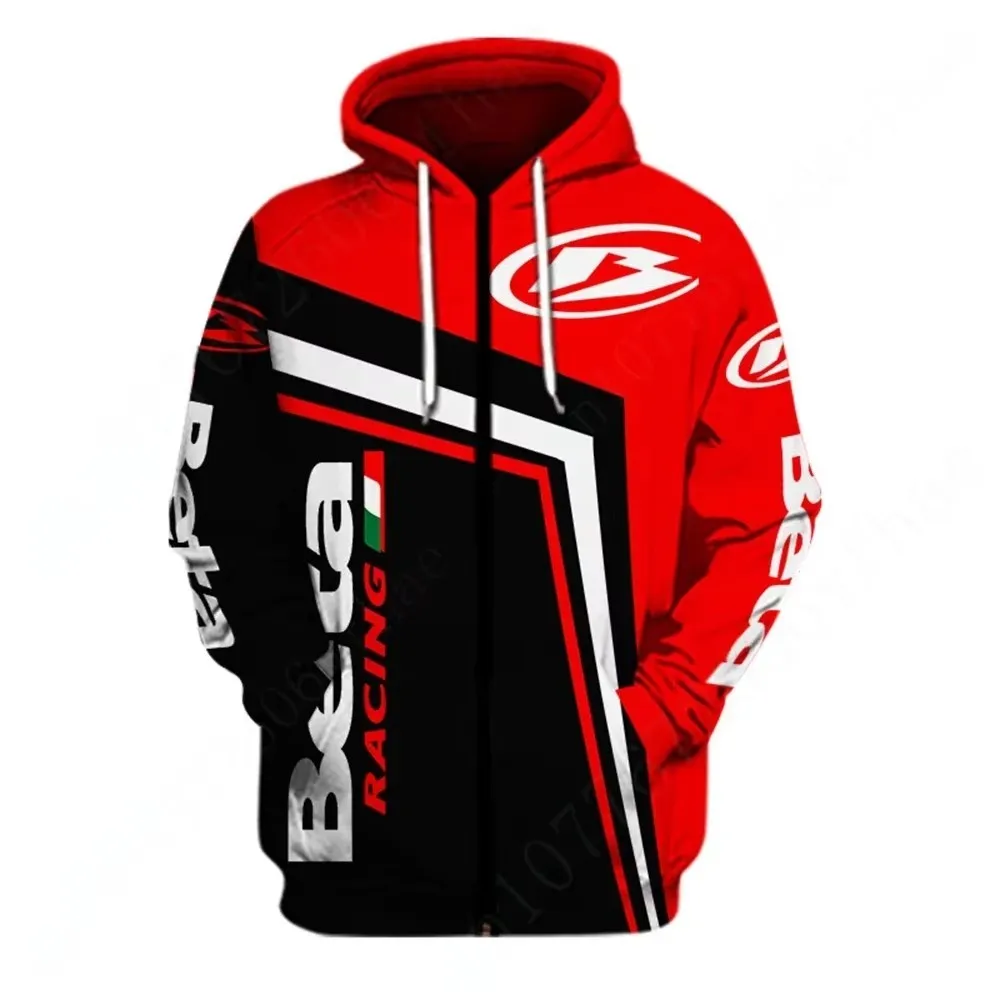 2024 New 3D printed latest off-road racing unique men/women comfortable Harajuku casual street hoodie zipper hoodie sweatshirt