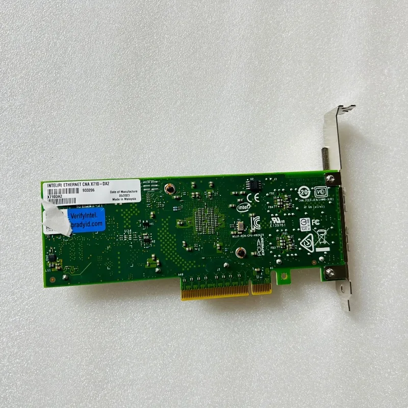 Parts for X710-DA 20,000 network interface card dual optical port with anti-counterfeiting blue label X710-DA2BLK x710 chip