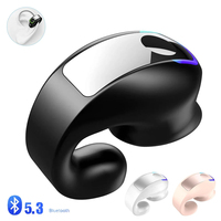 Wireless Ear Clip Earbuds Bone Conduction Headphones Bluetooth 5.3 Waterproof Sport Running Earring Earphones Headset with Mic