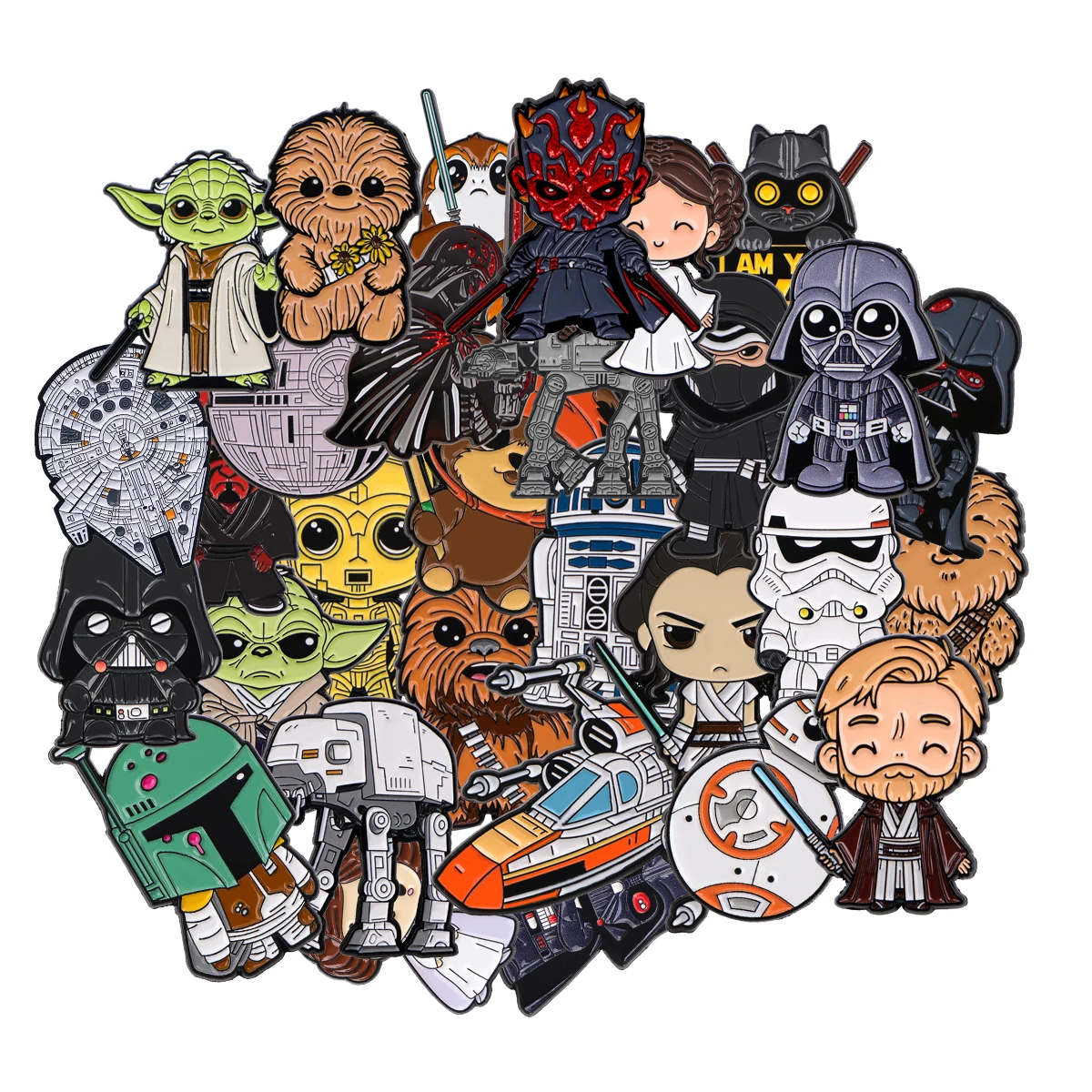 20/30/50pcs Mixed Wholesale Movie Series Enamel Pin Brooches For Women Men Lapel Pin Cool Badges Clothing Accessories