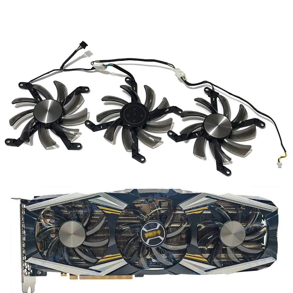 

NEW 3PCS 87MM T129215SU Video Card Cooling Replacement Fan or Casing For Manli RTX 2080Ti 2080 2070 SUPER Gallardo Cooler Fan
