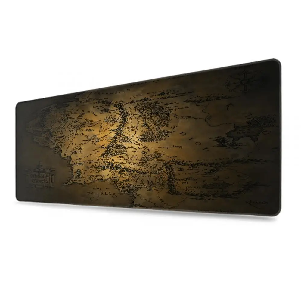 Old Map Deskmat Popular Large Mouse Pad 900x400 Deskpad Computer Mousepad XXL Rubber 4mm PC Table Mat Locking Edge Dropshipping