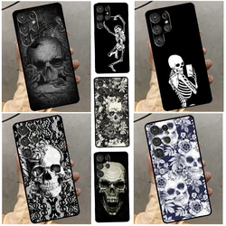 Gothic Fashion Skull Case For Samsung Galaxy S22 S21 S23 Ultra S8 S9 S10 Note 10 Plus Note20 Ultra S20 FE Cover