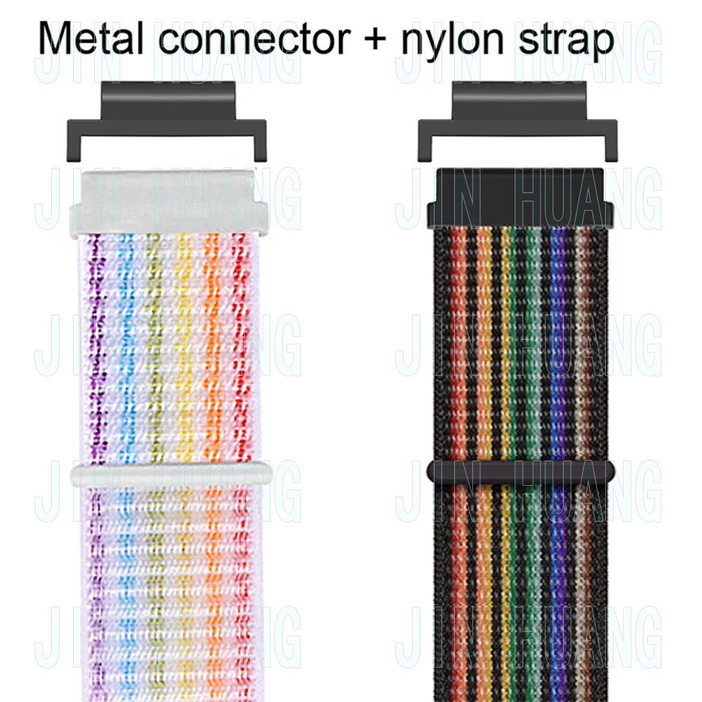 Nylon Strap for Garmin Forerunner 235 735XT 230 220 630 620 Watch Band for Approach S20 S6 Wriststrap Bracelet Metal connectors