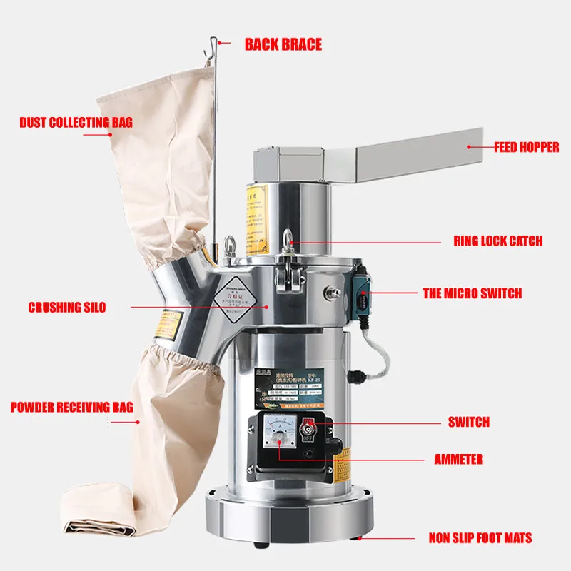 Электрические мельницы, шлифовальный станок для зерновых, шлифовальный станок для сухого и влажного зерна, соя, кукуруза, специи, трав, кофейных зерен, пшеницы, риса, коммерции