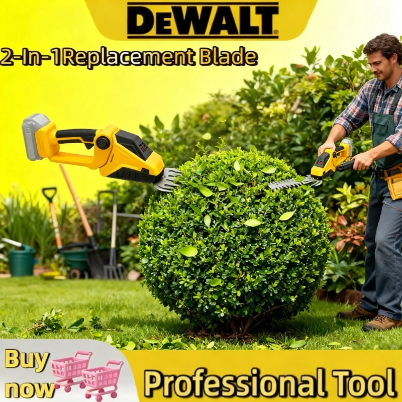 

Dewalt Cordless Hedge Trimmer 20V Battery 2 in 1 Handheld Electric Hedge Trimmer Grass Shears Garden Tool (No Battery)