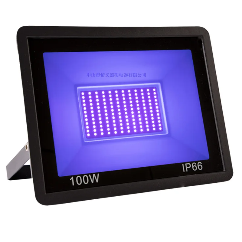 Led Purple Projection Lamp 50w 100w Floodlight KTV Bar Haunted House UV Fluorescent Curing Lamp Outdoor Indoor Waterproof IP66