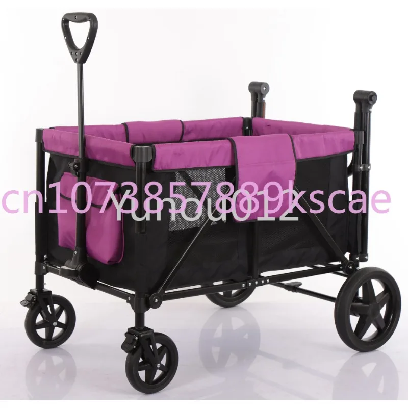 4 Four Seater Trolleys Carts Foldable Kids Stroller Wagon Portable Folding Baby Waggon Stroller