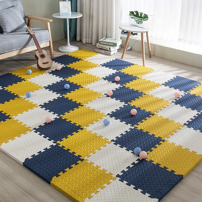12Pcs Interlocking EVA Foam Floor Mats 30*30CM Puzzle Flooring Tiles Non-Slip Cushioned Mat Yoga Fitness Mat for Home Gym Use view 3