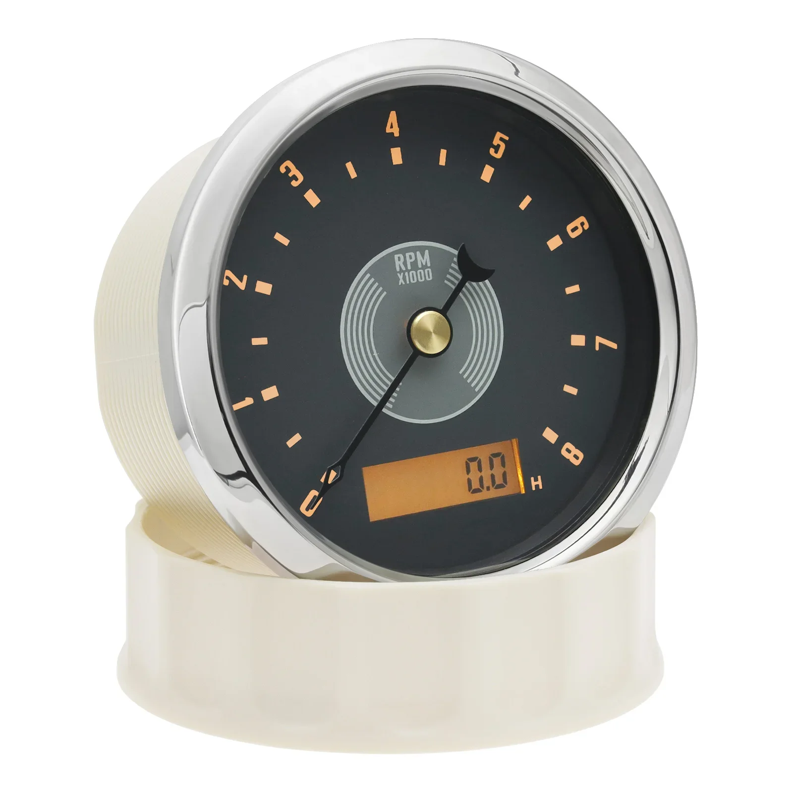 Red/Yellow LED Retro SUS316 Tachometer 0~8000RPM,0~12000RPM 85mm Gauge Tachometer for Auto Car Boat Yacht Waterproof Custom