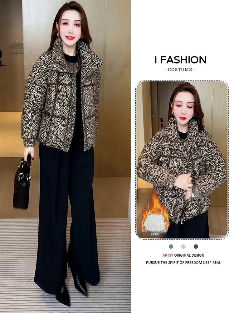 

Корейское женское пальто-пуховик Sle Thiened Fce Lined Color Blo, повседневное, для зимы, на молнии, для поездок на работу